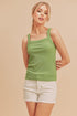 Aemi + Co Square Neck Wide Strap Tank - DAVERRI FASHIONS