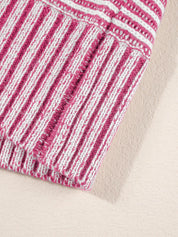 Striped Boat Neck Casual Sweater | Sweaters Daverri Fashions
