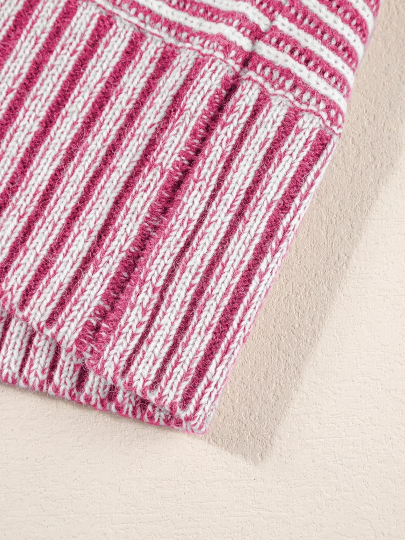 Striped Boat Neck Casual Sweater - DAVERRI FASHIONS