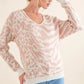 And The Why Leopard Zebra Combo Casual Sweater Top - DAVERRI FASHIONS