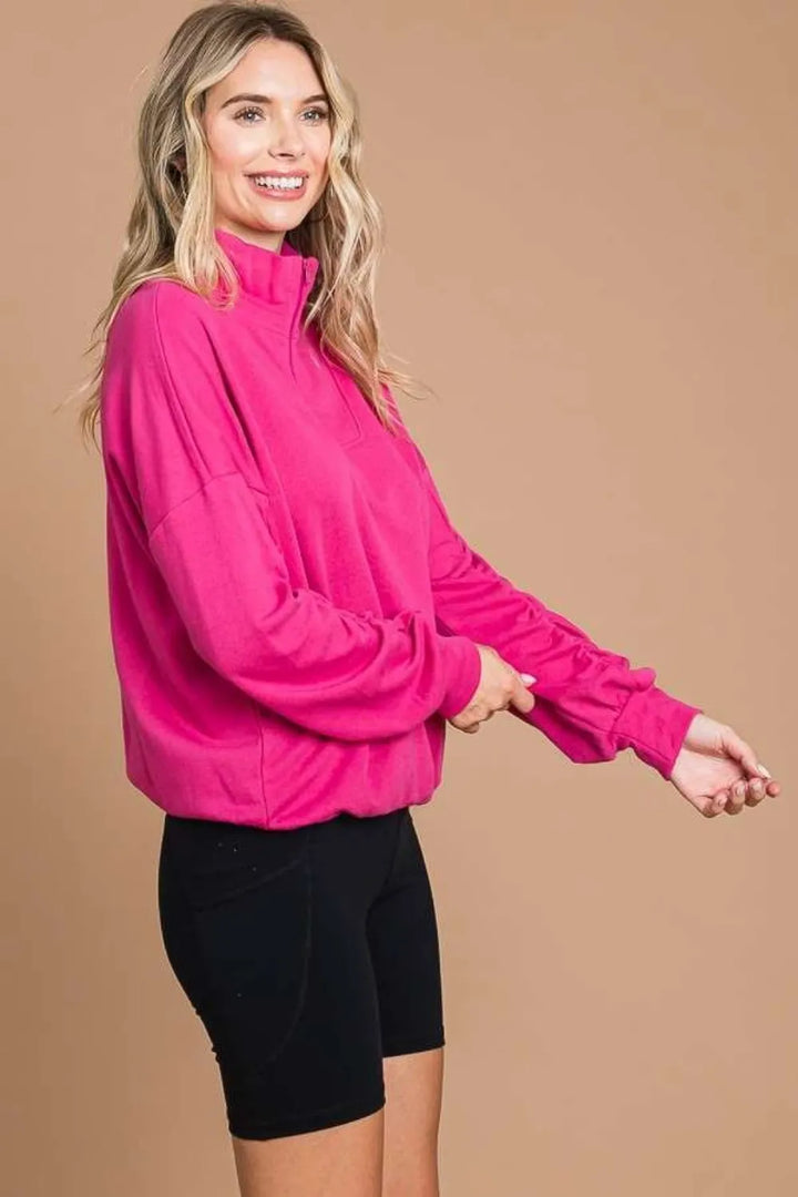 Culture Code Full Size Half Zip Long Sleeve Sweatshirt Sweatshirts