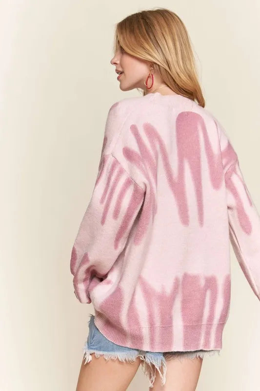 ADORA Drop Shoulder Graffiti Sweater Sweaters
