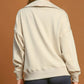 Umgee Johnny Collar Dropped Shoulder Sweatshirt