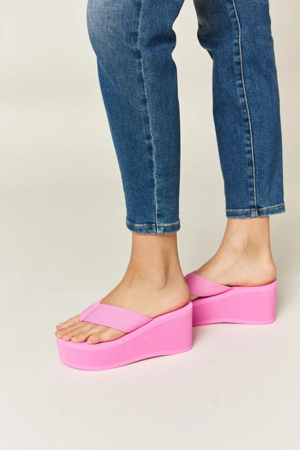 WILD DIVA Open Toe Platform Wedge Sandals Sandals