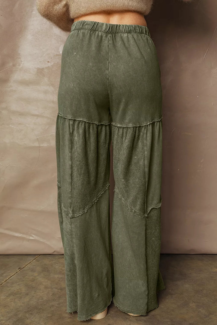 Tiered Wide Leg Pants | Pants Daverri Fashions