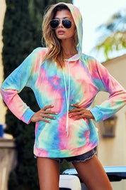 BiBi Tie Dye French Terry Hoodie with Kangaroo Pocket | Hoodies Daverri Fashions