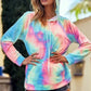BiBi Tie Dye French Terry Hoodie with Kangaroo Pocket - DAVERRI FASHIONS