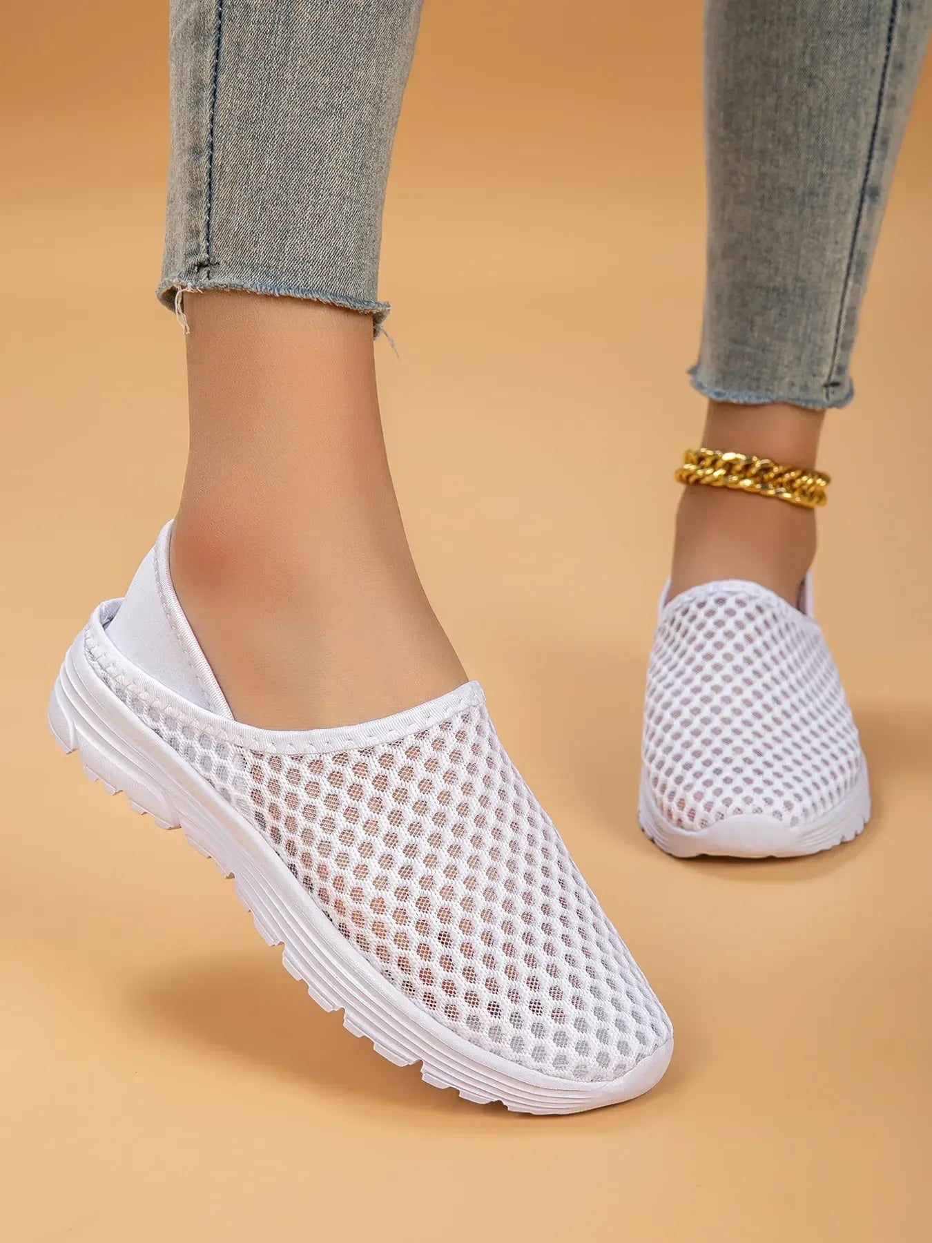 Breathable Mesh Slip-Ons - DAVERRI FASHIONS