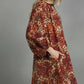 Umgee Animal Print Boho Tunic Dress with Contrast Trim Detail - DAVERRI FASHIONS