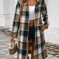 Devine Plaid Long Sleeve Hooded Coat - DAVERRI FASHIONS