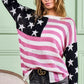 BiBi American Flag Low Gauge Knit Top - DAVERRI FASHIONS