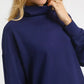 Umgee Turtle Neck Dolman Sleeve Side Slit Sweater with Contrast Detail - DAVERRI FASHIONS
