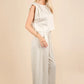VERY J Solid Woven Top & Pants Set Outfit Sets