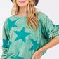 SAGE + FIG Mineral Wash Star Pattern T-Shirt - DAVERRI FASHIONS
