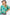 SAGE + FIG Mineral Wash Star Pattern T-Shirt Turquoise M T-Shirts