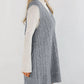 Lovelet Cable Knit V-Neck Mini Sweater Overall Dress - DAVERRI FASHIONS