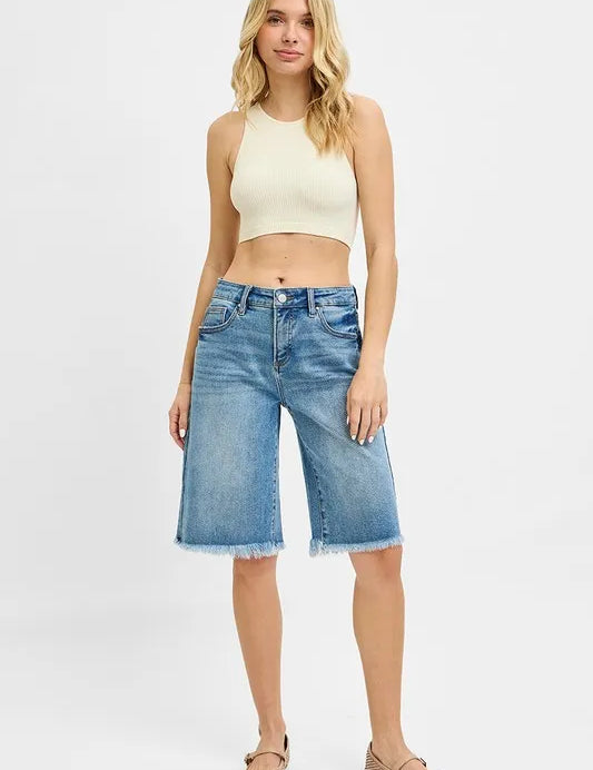 RISEN Tummy Control Mid Rise Fit Bermuda | Daverri Fashions