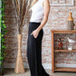 Heimish Full Size Solid Damask Casual Pants Plus Size Pants