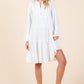 Mittoshop Tiered Notched Flare Sleeve Dress - DAVERRI FASHIONS