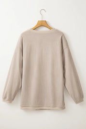 Full Size Sequin Boots Round Neck Long Sleeve Sweatshirt | Sweatshirts Daverri Fashions