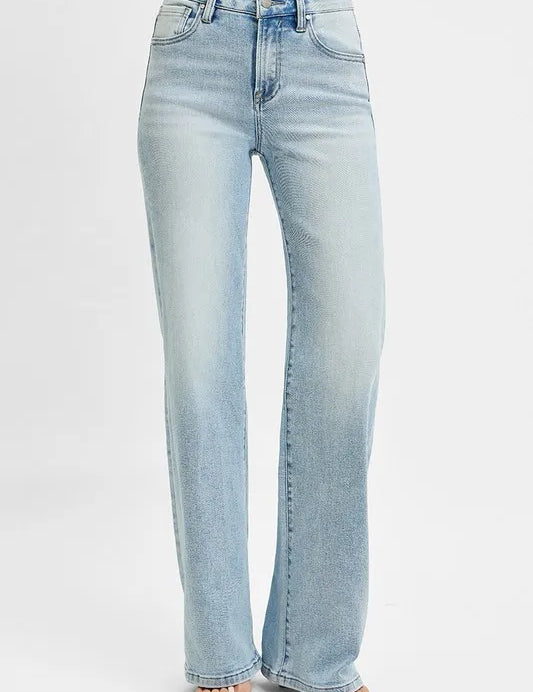 MEDIUM 15 RISEN High Rise Wide Leg 90's Jeans | Daverri Fashions