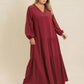 Plus Size Bohemian Tiered Maxi Dress with Balloon Sleeves - DAVERRI FASHIONS