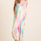 BiBi Tie Dye French Terry Mid-Length Casual Jumpsuit Jumpsuits