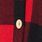 Plaid Button Front Hooded Shirt Clearance