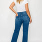 bytos Full Size Cat's Whiskers High Rise Straight Jeans - DAVERRI FASHIONS