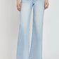 RISEN Full Size Wide Leg V Dipped Front Waist Jeans - DAVERRI FASHIONS