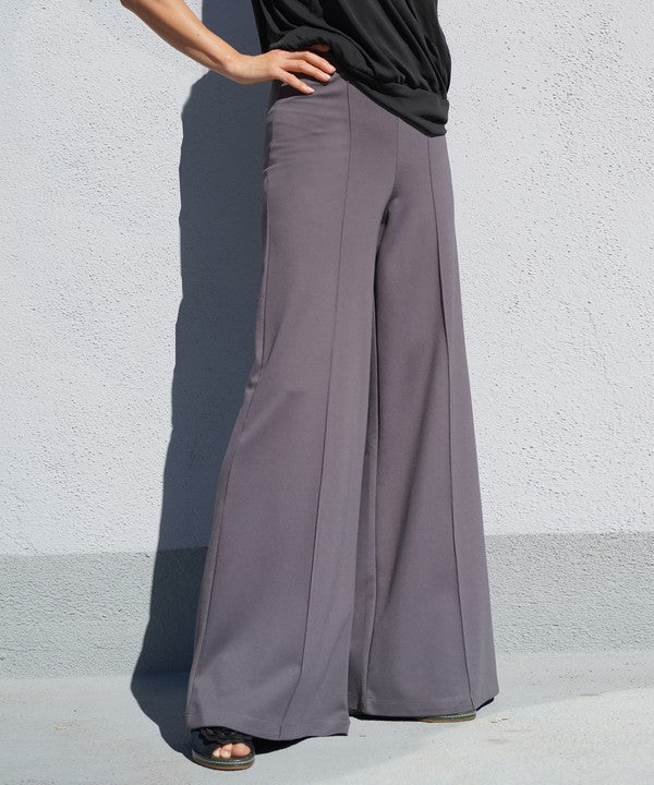 Bamboo Wide Leg Ponte Pants Pants