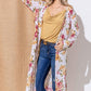 And The Why Floral Kimono Open Front Longline Cardigan - DAVERRI FASHIONS