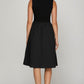 She + Sky Full Size Sleeveless Poplin Woven Midi Dress with Pockets Plus Size Midi Dresses