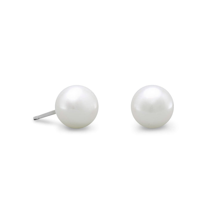 6-7mm White Cultured Freshwater Pearl Stud Earrings Default Title Earrings