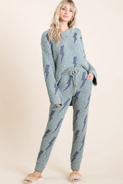 BiBi Cozy Soft Hairy Popcorn Sweater Pants | Pants Daverri Fashions