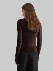 Turtleneck Long Sleeve Top | Tops Daverri Fashions