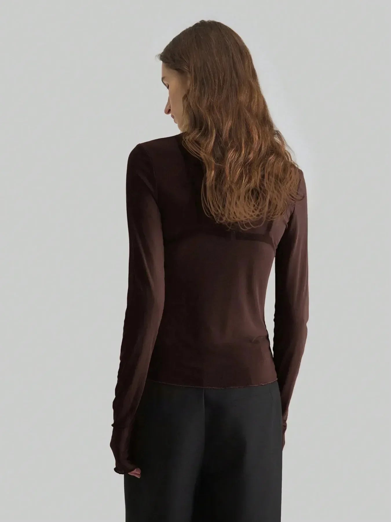 Turtleneck Long Sleeve Top - DAVERRI FASHIONS