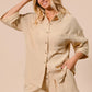 BiBi Crinkle Gauze Shirt and Short Set Outfit Sets