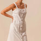SO ME Button Down Pocket Front Pinafore Dress