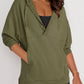 Drawstring Kangaroo Pocket Long Sleeve Hoodie - DAVERRI FASHIONS
