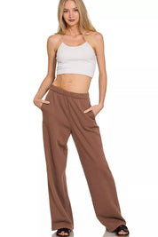 Zenana Fleece Sweatpant with Pockets | Daverri Fashions
