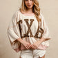 BiBi Leopard Print Texas Patchwork Overlock Stitch Top Tops