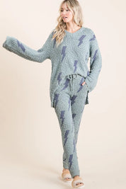 BiBi Cozy Soft Hairy Popcorn Sweater Pants | Pants Daverri Fashions