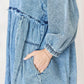 HEYSON Full Size Oversized Denim Babydoll Dress Babydoll Dresses