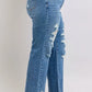 Judy Blue Full Size High Waist Heavy Destroy Straight Jeans Plus Size