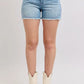 Judy Blue High Waist Western Embroidery Detail Cut Off Denim Shorts