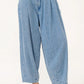 And The Why Elastic Back Pleated Baggy Jeans Denim L Jeans