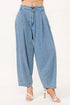 And The Why Elastic Back Pleated Baggy Jeans Denim L Jeans