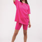 Cotton Round Neck Top & Biker Shorts Set Outfit Sets
