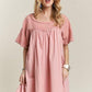 ADORA Round Neck Half Sleeve Babydoll Dress Babydoll Dresses